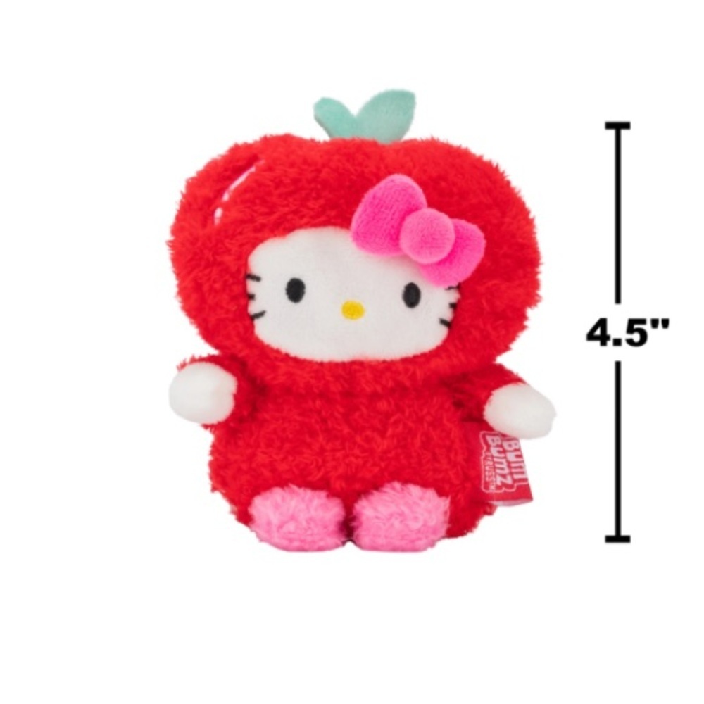 Bumbumz 4.5" Hello Kitty FruitBumz Sanrio Hello Kitty Apple Plush Collectible.